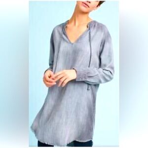 Cloth & Stone Charcoal V-Neck Top (M)